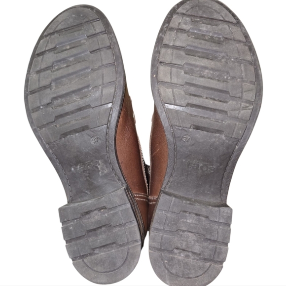 Taos Cutie Lace-up Ankle Boots 37 6-6.5 Choclate Brown Leather Wool Comfort - Picture 9 of 12